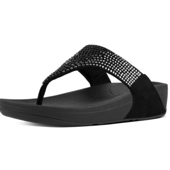 FITFLOP Sz 9 Flare Front Post Thong Rounded Studs Comfort Sole Sandals - Picture 1 of 11